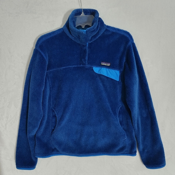 Patagonia Jackets & Blazers - Patagonia Fleece Pullover Womens Large Re-tool Polartec Thermal Pro Blue flaw
